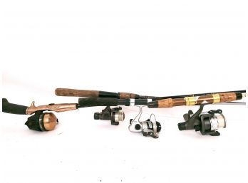 4 Freshwater Fishing Rod And Reels,  Zebco, South Bend, Shakespeare And More