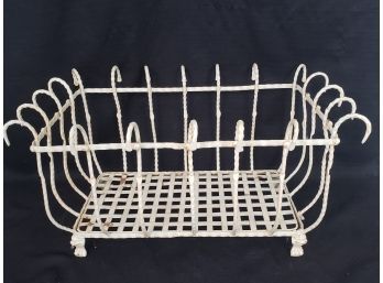 Wrought Iron Planter Basket With Claw Feet