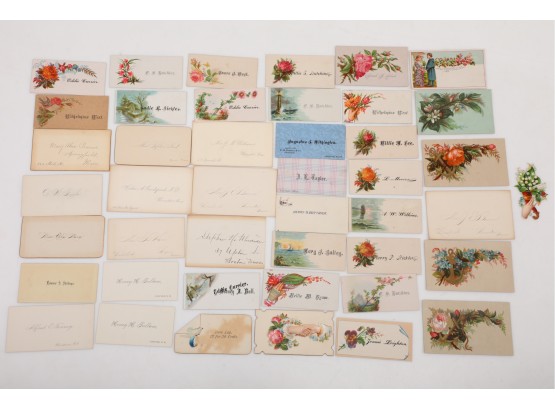 Large Lot Late 1800's Calling Cards