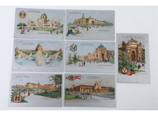 7 1904 St. Louis Exposistion World's Fair Postcards