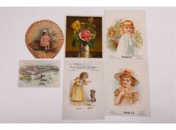 5 Large Victorian Trade Cards