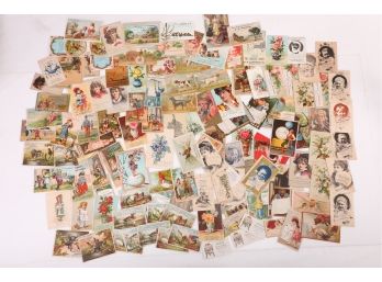 120 Misc Victorian Trade Cards All From Waterbury CT Establishments