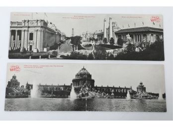 2 1904 St. Louis World's Fair 2 Fold Postcards