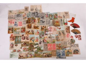 100 Misc Victorian Trade Cards All From Waterbury CT Establishments