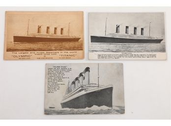 3 Scarce Titanic Postcards