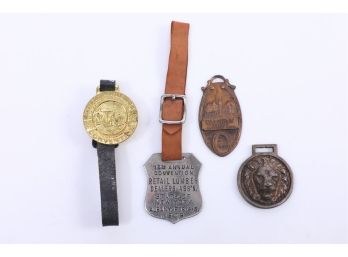 4 Early 1900's Watch Fobs
