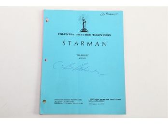 Christopher Daniel (C. B.) Barnes Signed 'Starman' Script Feb 4, 1987