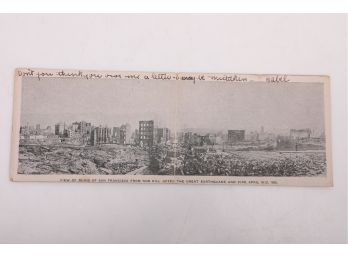 1906 Two-Fold Postcard - San Francisco Earthquake