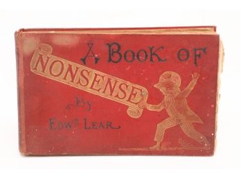 'A Book Of Nonsense' By Edward Lear Hand-colored Illustrations Includes Related Clipppings