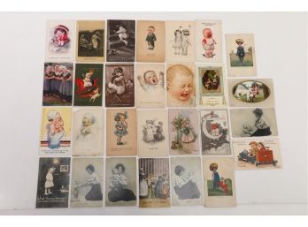 28 Early 1900's Child Related Postcards