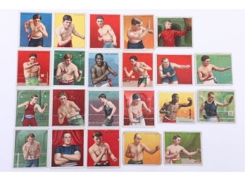 22 Early 1900's MECCA Cigarettes Tobacco Cards - Champion Athletes Boxing & Prize Fighting