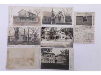 7 Early 1900's RPPC's Waterbury CT Houses & Buildings