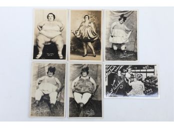 It Isn't Over Till She Sings - 8 Early 1900's 'Fat Lady' Postcards