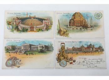 4 1901 Buffalo World's Fair Souvenir Postcards