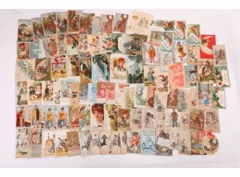 100 Misc Victorian Trade Cards All From Waterbury CT Establishments