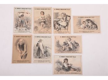 8 Dr. Morse's Indian Root Pills Victorian Trade Cards