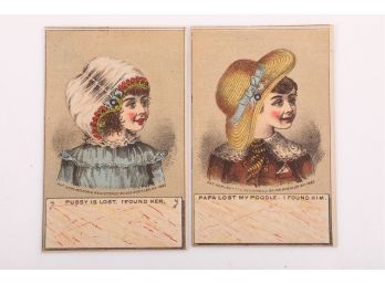 2 Mechanical Victorian Trade Cards