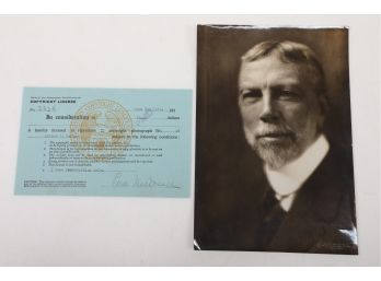 Official 1918 Arthur Twining Hadley Yale University President Photograph With Copyright License