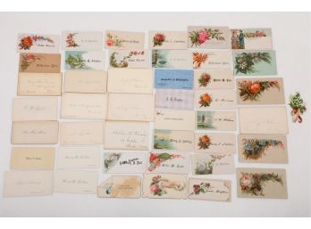 Large Lot Late 1800's Calling Cards