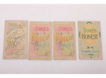 4 Early 1900's  Duke's Beautiful Girl Fold Open Tobacco Cards