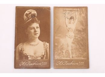 2 Early 1900's Old Fashion Tobacco Cards