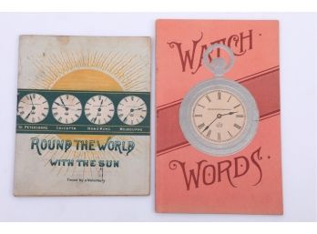 2 Small Late 1800's Waterbury (CT) Watch Company Booklets