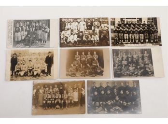 8 Early 1900's RPPC's Sports Teams
