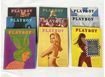 Nine Issues 1967 Playboy Magazines