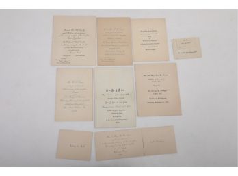 Grouping Late 1800's Early 1900's Wedding Invitations