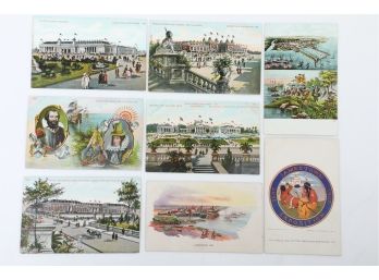 8 1907 Jamestown Exposition Postcards