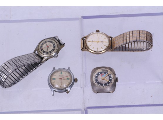 Group Of Vintage Men's Swiss Wrist Watches