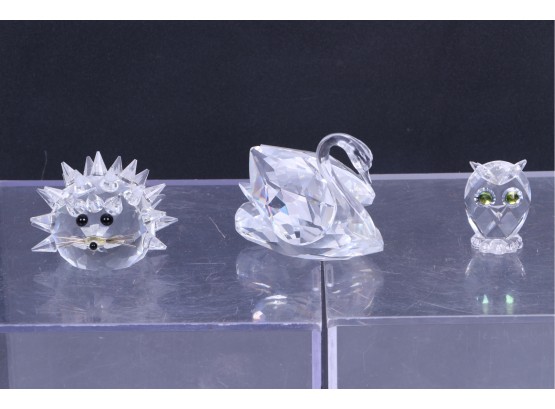 3 Vintage Swarovski Crystal Figurines