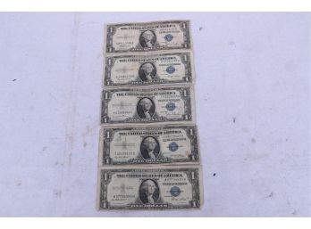 Group Of 1935 US 1 Dollar Silver Certificates