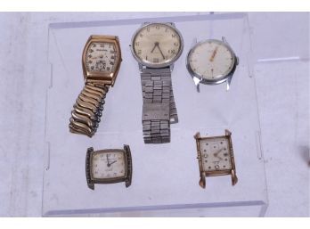 Group Of Vintage Men's Wrist Watches