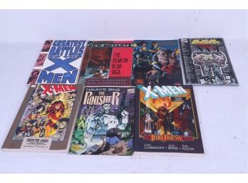 Group Of X-man And Punisher Collector Books