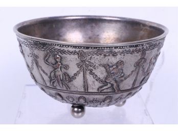 Antique Classical Metal Footed Bowl