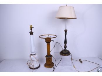Group Of 3 Vintage Lamps