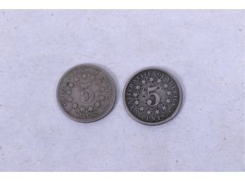 1868 And 1874 US Nickles