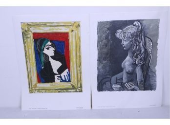 2 Vintage 1980 Full Size Pablo Picasso Prints - Printed In France