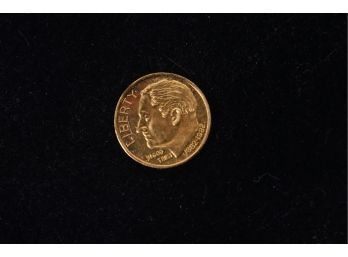 22 Kt Gold Miniature Of US Dime 1882-1982 100years Anniversary