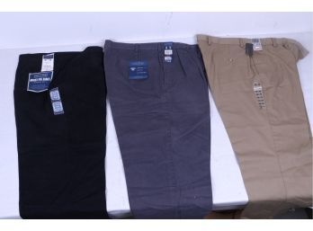 New With Tags Lot Of 3 Mens Pants Size 38x29 Saville Row, Club Room And A Pair Of Stretch Pants