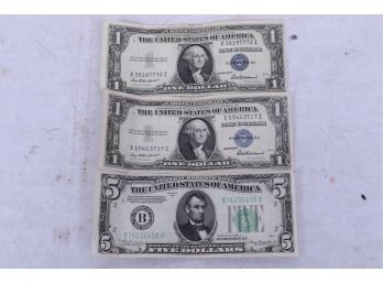 Circa 1934 And 1935 US Paper Currency