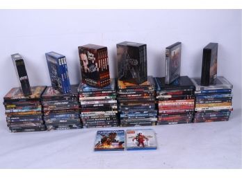 Lot Of DVD's Including Star Trek, Star Wars, Dirty Harry, Rocky And So Much More 2 Blue Rays