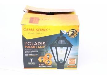 Polaris Solar 1-Light Black Resin Integrated LED Outdoor Solar Post/Wall Light
