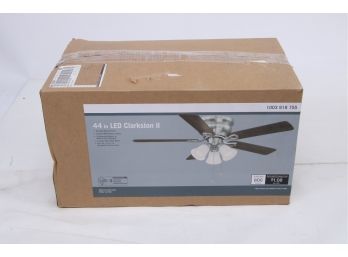 Clarkston II 44 In. LED Indoor Brushed Nickel Ceiling Fan With Light Kit