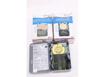 Group Of 3 Intermatic 24 Hour Time Switches 1 Is Digital