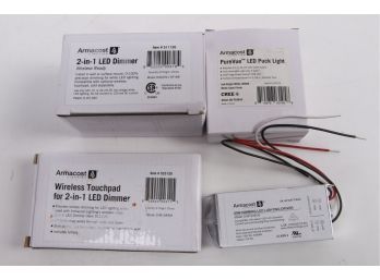 Group Of Armacost LED Items Includes Puck Light, Dimmer, Wireless Touchpad & 60watt Driver