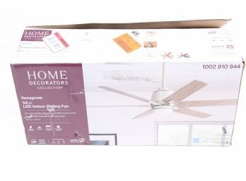Home Decorators Kensgrove 54 In. LED Brushed Nickel Ceiling Fan W/ Remote