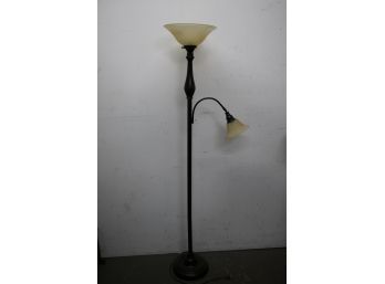 Brown Double Lamp Floor Lamp