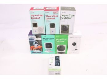 Large Group Of WYZE Cameras And Video Doorbells